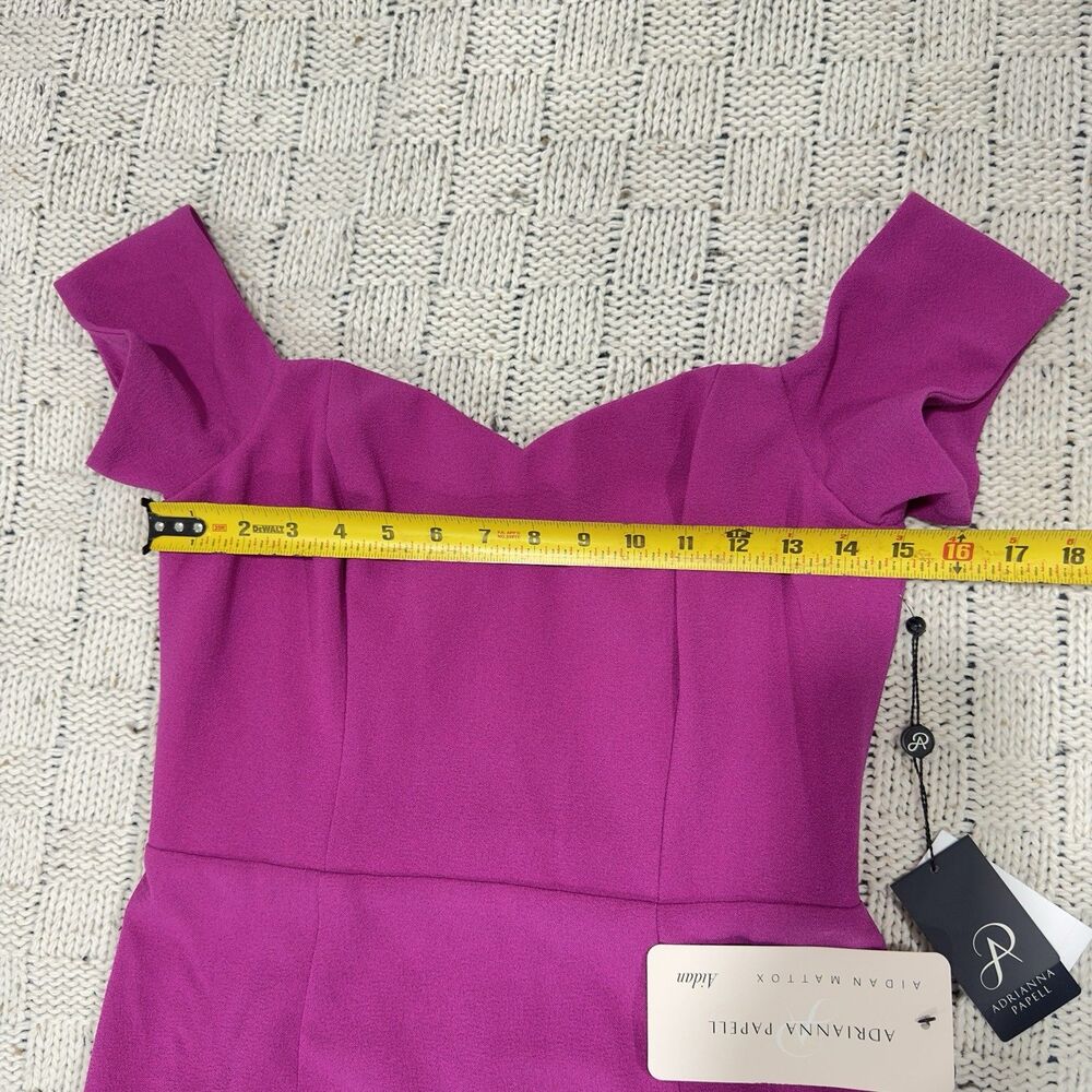 Adrianna Papell Aidan Mattox Women’s 8 Fuchsia Sweetheart Off Shoulder Dress NWT - Picture 8 of 10